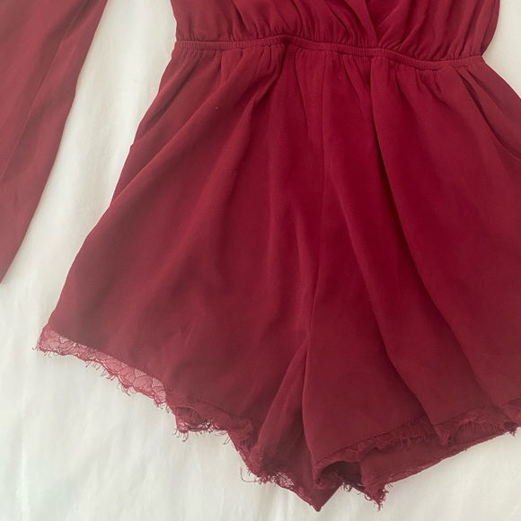 Burgundy Romper - Picture 4 of 5